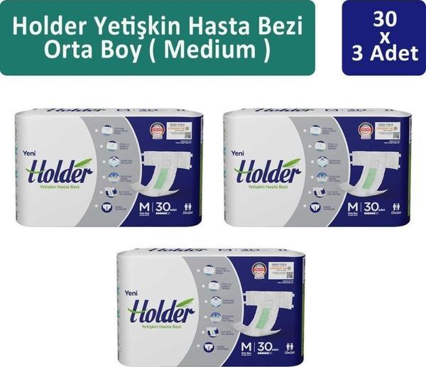 Holder Yetişkin Hasta Bezi Orta Boy ( Medium ) 30 x 3 Adet - Image 1