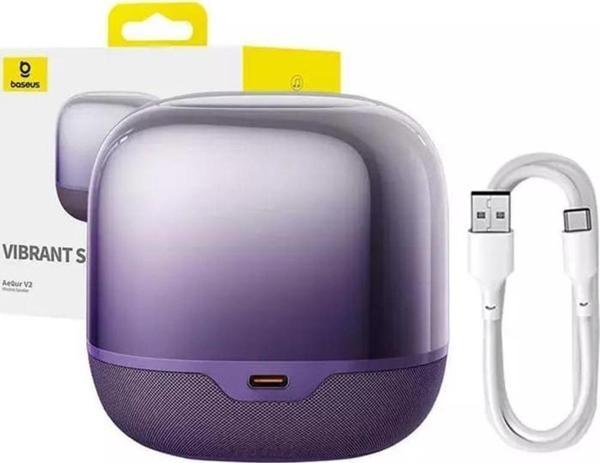 Baseus Aequr V2 Bluetooth Hoparlör - Gece Yarısı Moru - Image 1