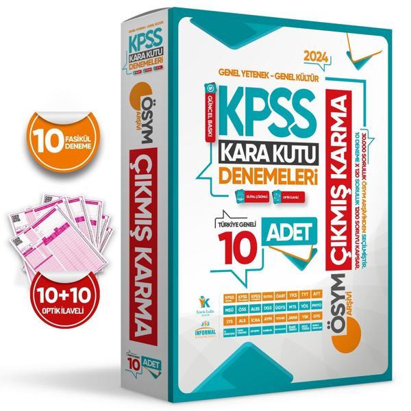 2024 KPSS Genel Kültür Genel Yetenek ÖSYM Çıkmış Karma Karakutu 10lu Deneme Dijital Çözümlü - Karakutu Yayınları - Image 1