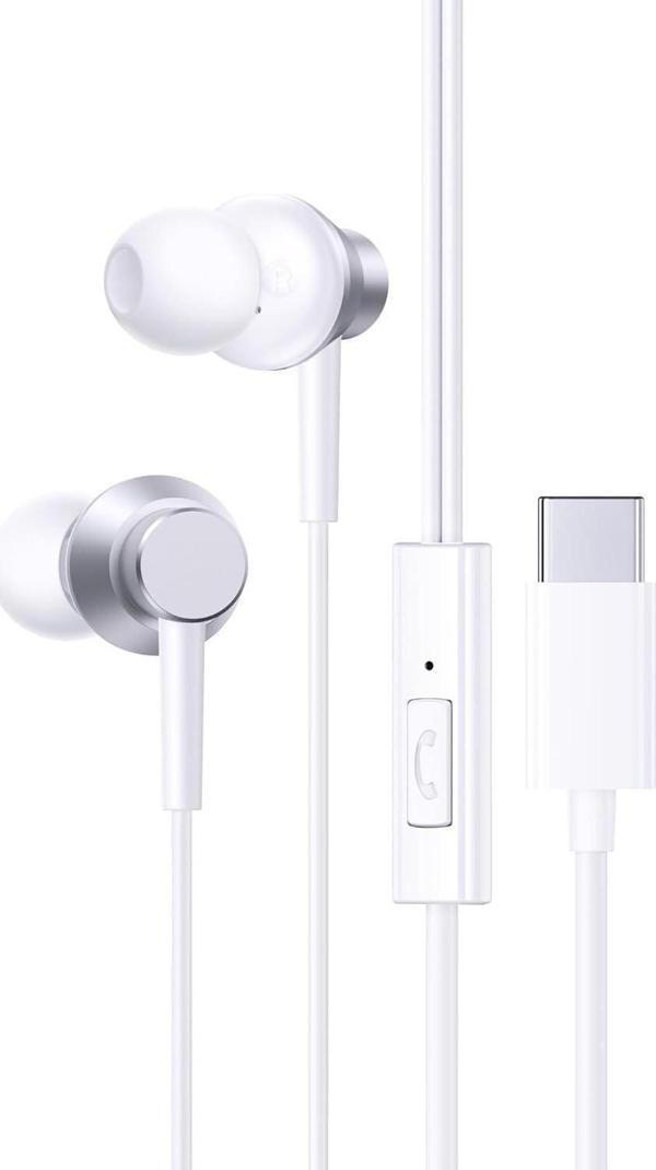 Baseus Encok CZ11 Type-C Mikrofonlu Kulaklık-Beyaz - Image 1