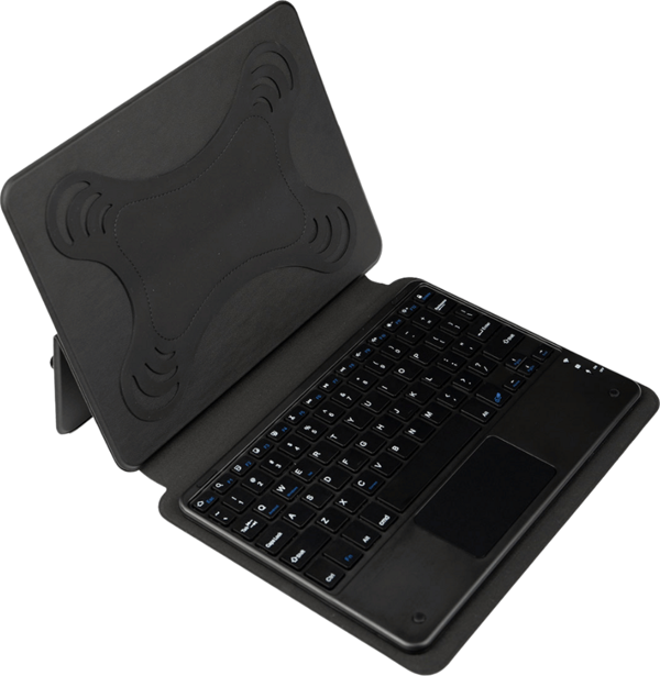 Fuchsia Savvy Keyboard Tab S9 FE Plus Bluetooh Bağlantılı Standlı Klavyeli Tablet Kılıfı - Image 1