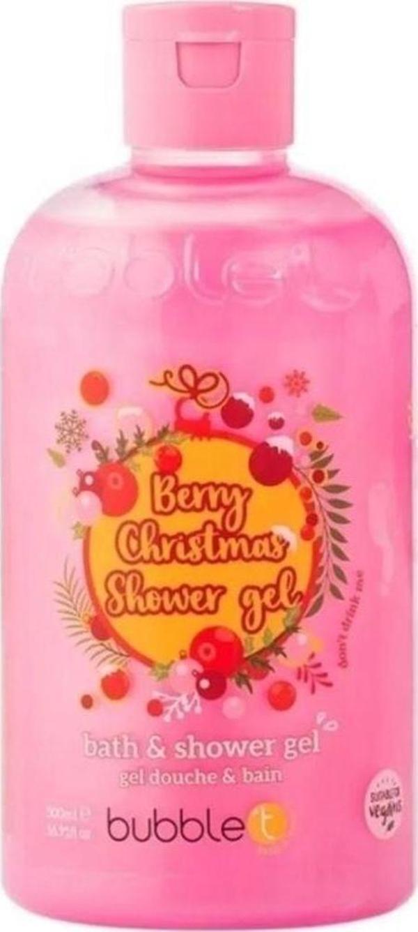 Bubble T Berry Christmas Bath & Shower Gel 500 ml Duş Jeli - Image 1