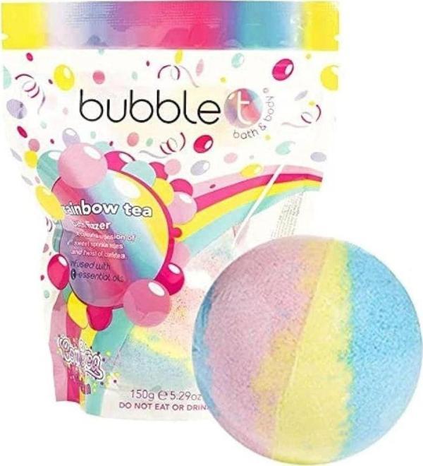 Bubble T Rainbow Tea Bath Fizzer 150 gr Banyo Topu - Image 1