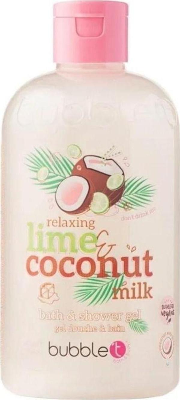 Bubble T Relaxing Lime & Coconut Milk Bath & Shower Gel 500 ml Duş Jeli - Image 1
