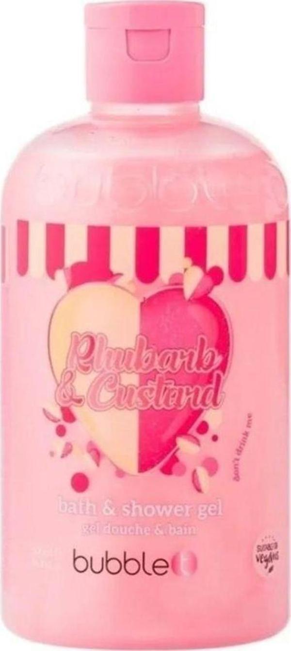 Bubble T Rhubab & Custard Bath & Shower Gel 500 ml Duş Jeli - Image 1