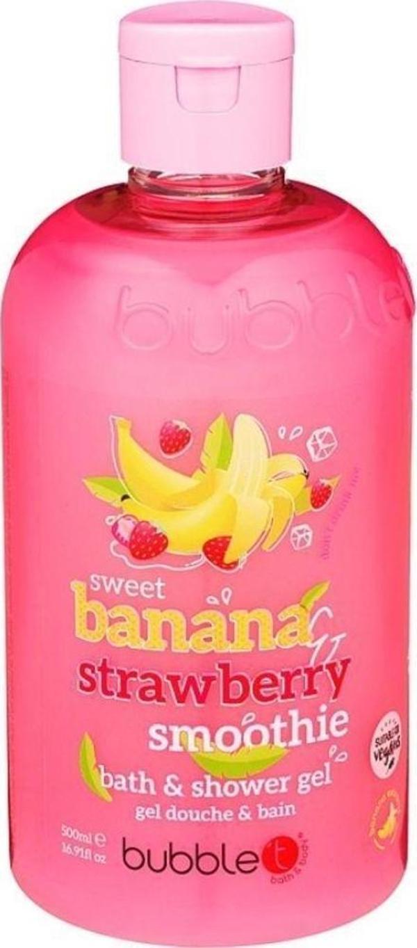 Bubble T Sweet Banana Strawberry Smoothie Shower Gel 500 ml Duş Jeli - Image 1