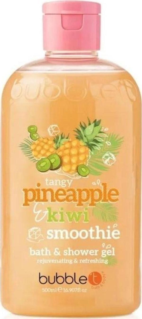Bubble T Tangy Pineapple Kivi Smoothie Bath & Shower Gel 500 ml Duş Jeli - Image 1