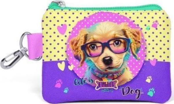 Coral High Kids Sarı Pembe Sevimli Köpek Desenli Para Çantası 21881 - Image 1