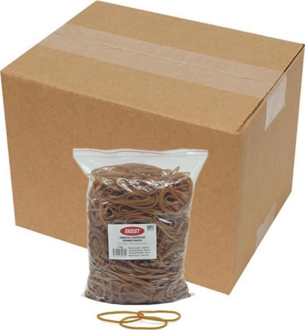 Ekoset 180mmx3mm Geniş Kauçuk Paket Ambalaj Lastiği 12Kg Koli (180x3) - Image 1