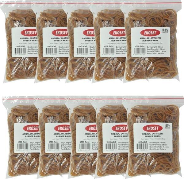 Ekoset 40mm Paket Ambalaj Maydanoz Para Lastiği 10.000 Adet - Image 1