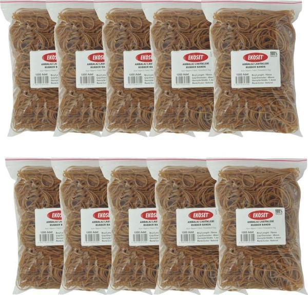 Ekoset 70mm Kauçuk Paket Ambalaj Para Lastiği 10.000 Adet - Image 1