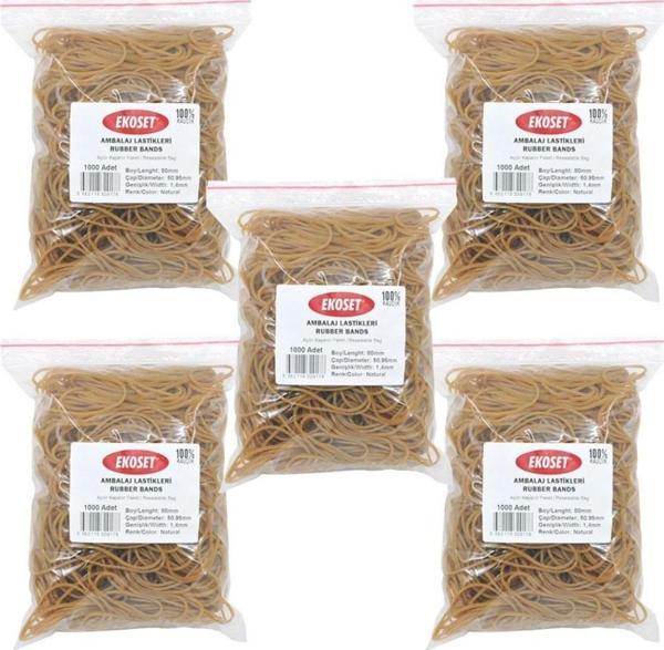 Ekoset 80mm Kauçuk Paket Ambalaj Lastiği 5.000 Adet - Image 1