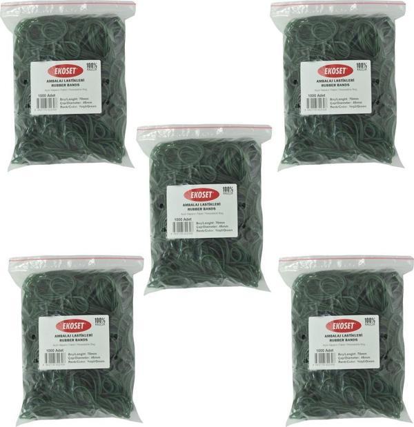 Ekoset Yeşil Paket Ambalaj Para Lastiği 70mm 5.000 Adet - Image 1
