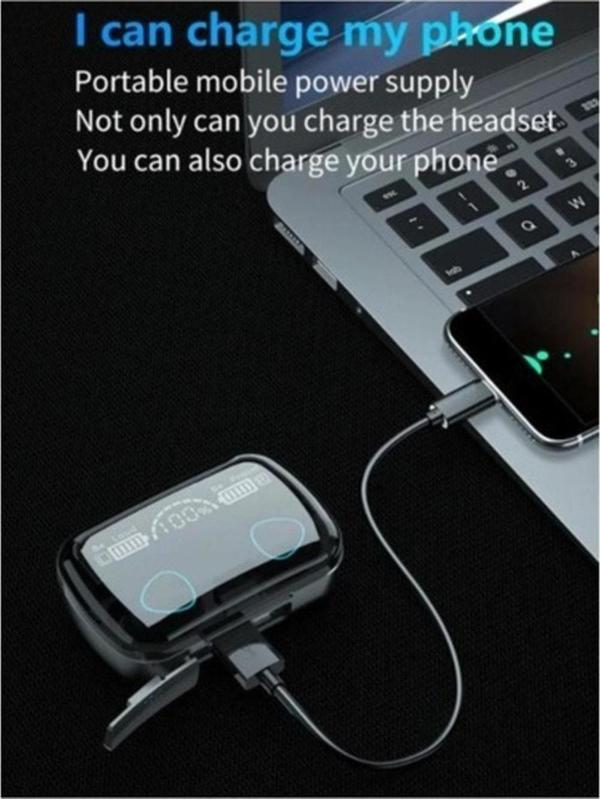 Torima M10 Kulak İçi Dokunmatik Bluetooth Kulaklık Led Göstergeli Powerbankli  V5.3 - Image 1