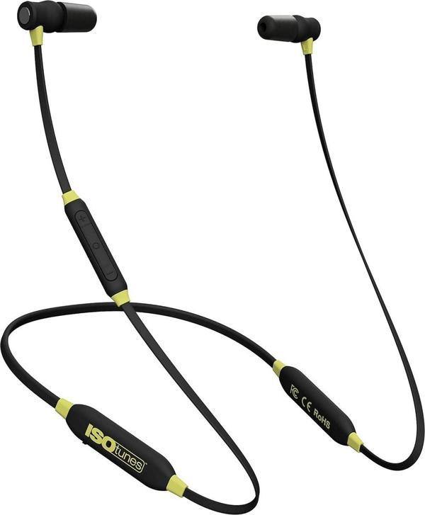 Isotunes Xtra Bluetooth Kulak Tıkacı Kulaklık, 27 Db Gürültü Azaltma Siyah-Yeşil - Image 1