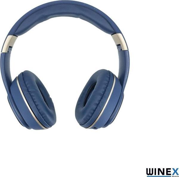 Winex Yk Led Kulak Üstü Bluetooth Kulaklık Mavi - Image 1