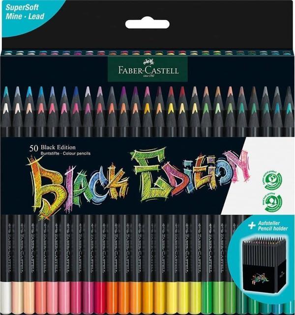 Faber-Castell Black Edition Kuru Boya Kalemi 50 Renk - Image 1