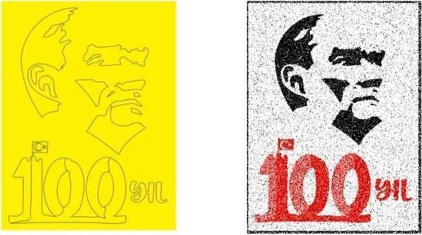 100. Yıl Atatürk Kum Boyama Kartı Seti 10 Adet-Red Castle KB-RC-106 - Image 1