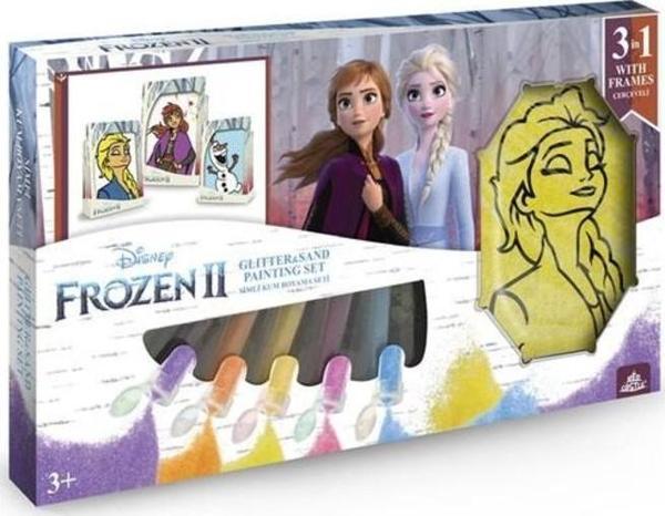 Disney Frozen II Elsa, Anna, Olaf Çerçeveli Kum Boyama Seti 3'lü-Red Castle TS-07 - Image 1