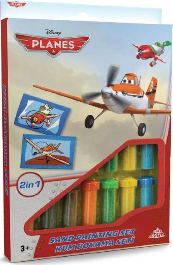 Disney Planes Uçaklar Eğitici ve Eğlenceli Kum Boyama Seti-Red Castle DS-09 - Image 1