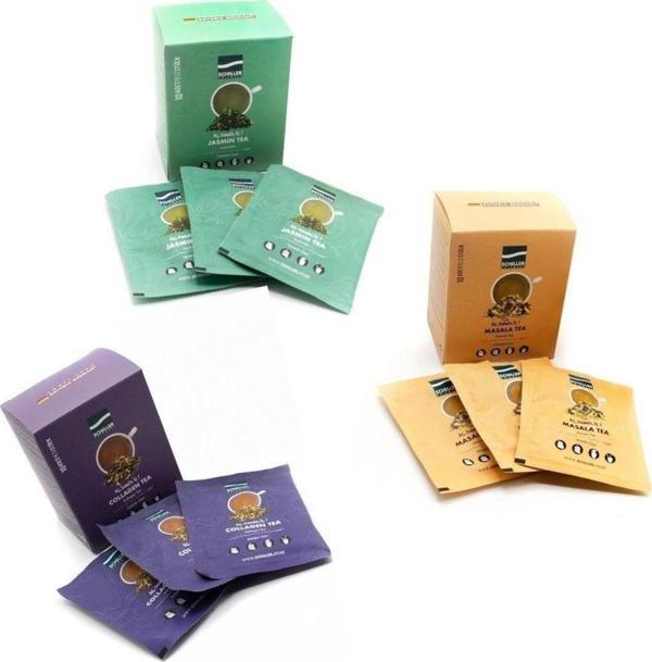 Schiller 3 lu Bitki Çayı Aç-Demle Tanışma Paketi: Collagen, Jasmin ve Masala - Image 1