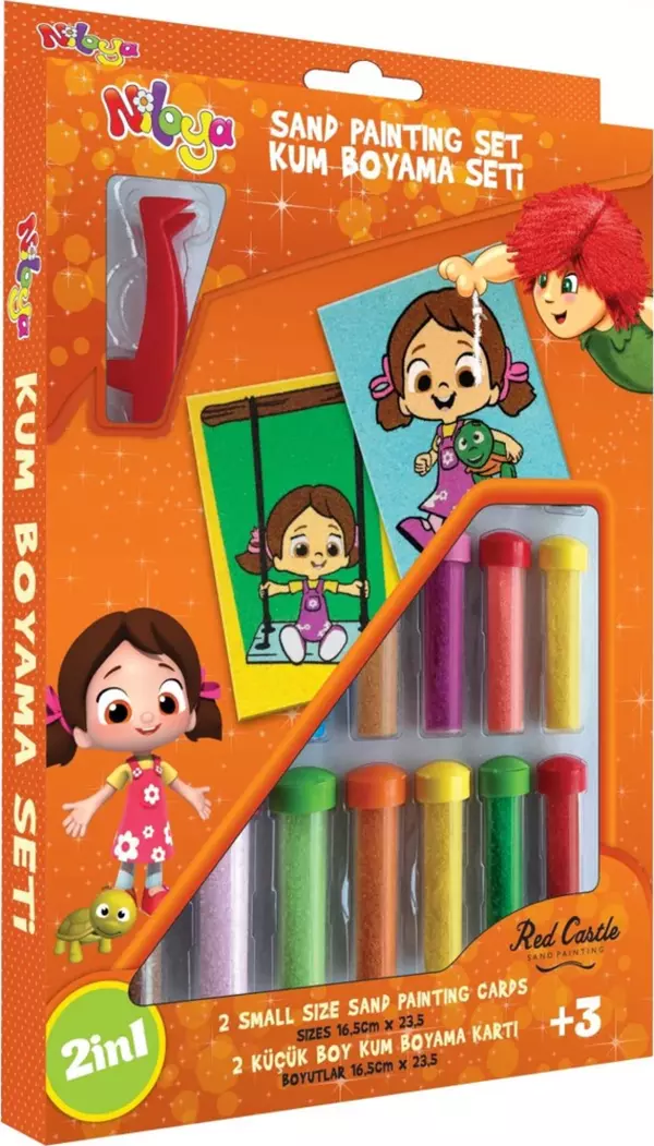 Eğitici ve Eğlenceli Niloya Kum Boyama Seti-Red Castle DS-14 - Image 1