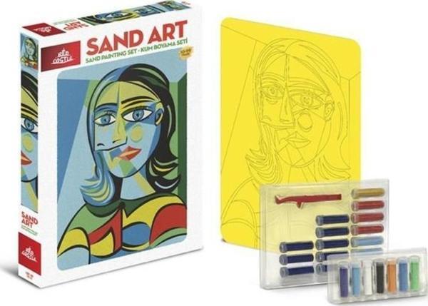 Sand Art (Kum Sanatı), Yetişkin Kum Boyama Aktivite Seti Kübik Kadın-YKO-16 - Image 1
