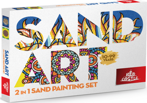 Yetişkin Kum Boyama Aktivite Seti, Sand Art Aslan ve Vektörel 2in1-Red Castle YKT-01 - Image 1