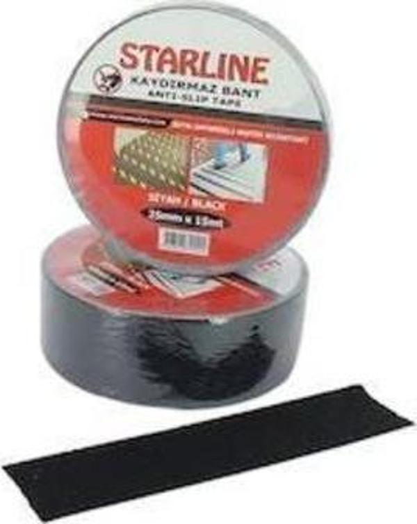 Kaydırmaz Bant 25 mm 15 metre Siyah renk Yüksek Tutuş Starline Marka  Suya Dayanıklı  - Image 1