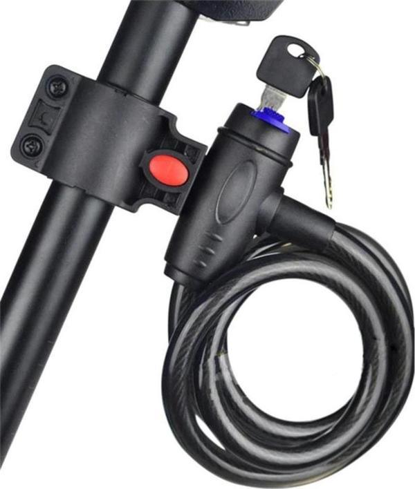 Anahtarlı Çelik Kilit Bisiklet Motosiklet Bebek Arabası Scooter Anahtarlı Güvenlik Kilidi 12x120 - Image 1