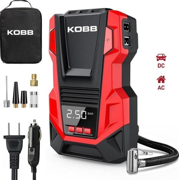 KOBB KB220 12Volt/220Volt 150 PSI Dijital Basınç Göstergeli Lastik Şişirme Pompası - Image 1