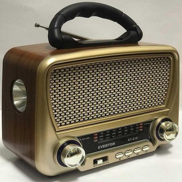 Güneş Enerjili Nostaljik Fm,aux,usb Müzik Çalar Rt-819 - Image 1