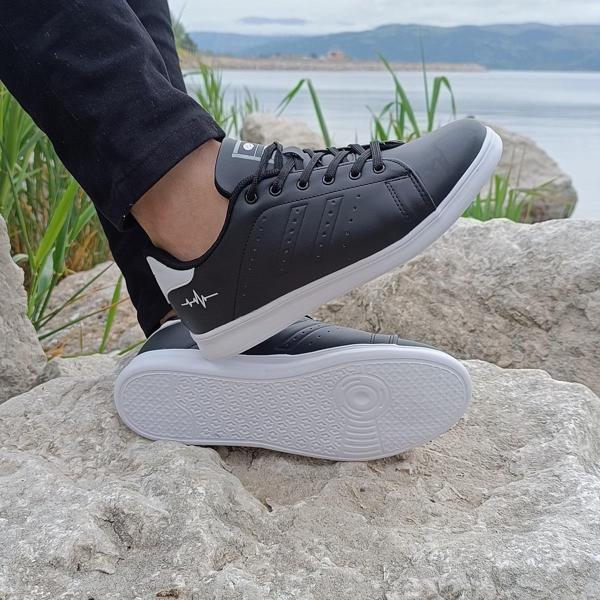 Bestof 041 Siyah-Beyaz Sneaker Düz Taban Spor Ayakkabı - Image 1