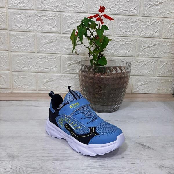 M.P. One 3222 Mavi Cırtlı Hafif  Erkek Çocuk Spor Ayakkabı - Image 1