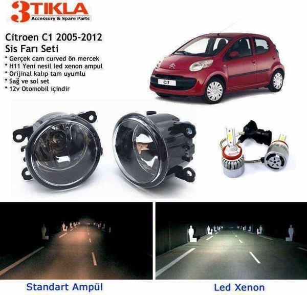 Citroen C1 2005-2012 Beyaz Led Xenon Sis Farı Seti - Image 1