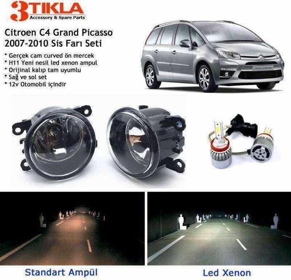 Citroen C4 Grand Picasso 2007-2010 Beyaz Led Xenon Sis Farı Seti - Image 1