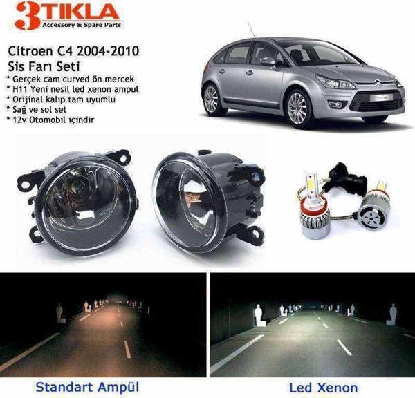 Citroen C4 HB 2004-2010 Beyaz Led Xenon Sis Farı Seti - Image 1