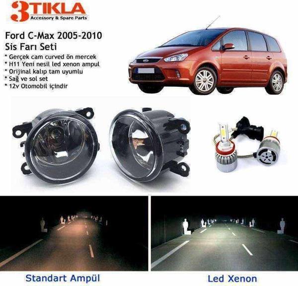 C-Max 2005-2010 Beyaz Led Xenon Sis Farı Seti - Image 1