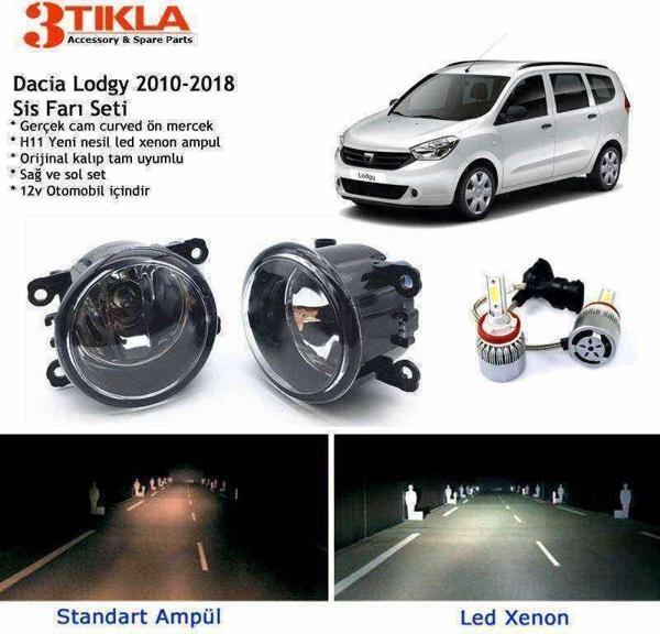 Dacia Lodgy Beyaz Led Xenon Sis Farı Seti - Image 1