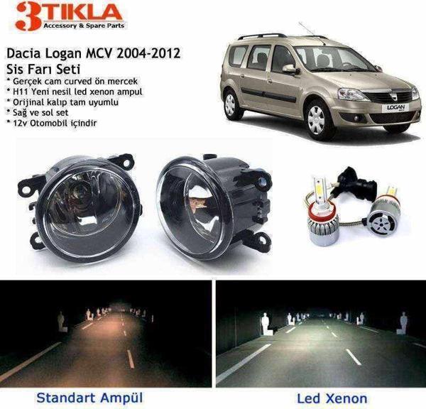 Dacia Logan MCV 2004-2012 Beyaz Led Xenon Sis Farı Seti - Image 1