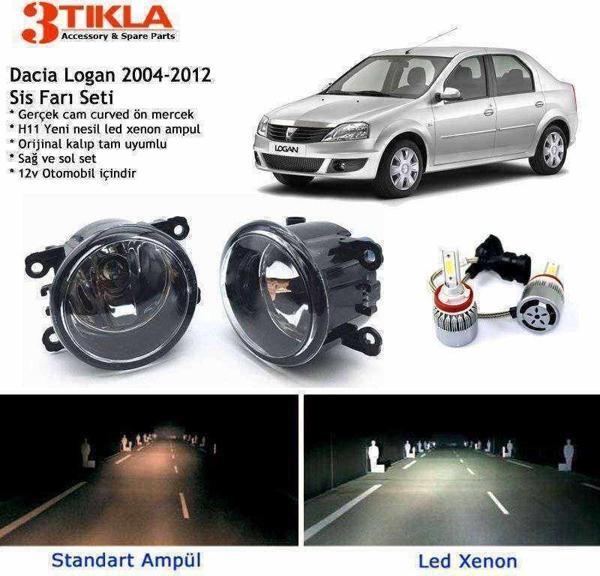 Dacia Logan Sedan 2004-2012 Beyaz Led Xenon Sis Farı Seti - Image 1