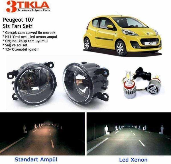 Peugeot 107 2005-2012 Beyaz Led Xenon Sis Farı Seti - Image 1