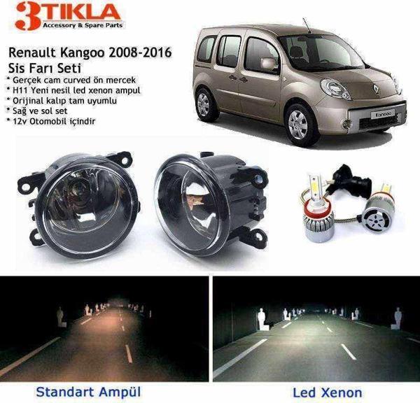 Renault Kangoo 2008-2019 Beyaz Led Xenon Sis Farı Seti - Image 1