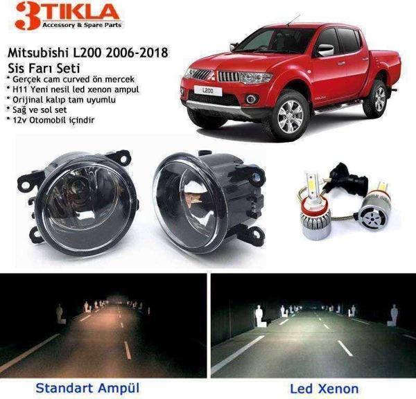 Mitsubishi L200 2010-2018 Beyaz Led Xenon Sis Farı Seti - Image 1