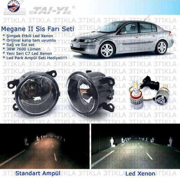 Renault Megane 2004-2008 Beyaz Led Xenon Sis Farı Seti - Image 1