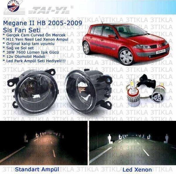 Renault Megane HB 2004-2008 Beyaz Led Xenon Sis Farı Seti - Image 1