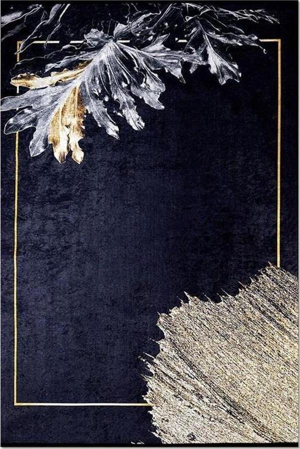 Kreasyon Halı Kesme Yolluk Halısı 80x250 Printed Carpet 2166PC Siyah - Image 1