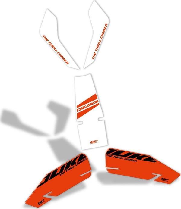 GP Kompozit KTM Duke 250 2024 Uyumlu Tank Pad Seti Beyaz - Image 1
