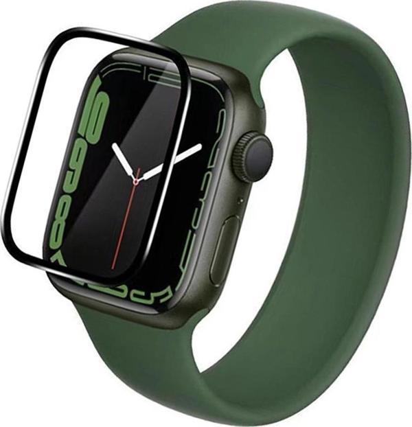 Bufalo Apple Watch 41mm Ekran Koruyucu 3D Kavisli PMMA Nano Siyah Çerçeve - Image 1