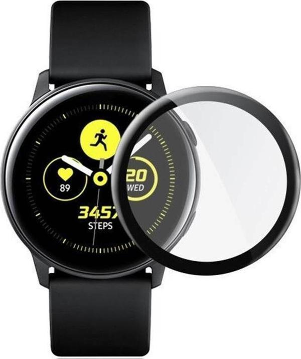 Bufalo Samsung Galaxy Active 2 40mm Ekran Koruyucu 3D Kavisli PMMA Nano Siyah Çerçeve - Image 1